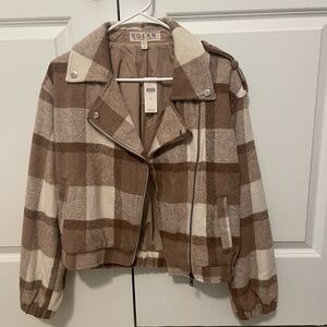 Dolan plaid bomber jacket